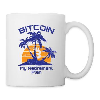 Bitcoin mon plan de retraite B Crypto - Mug blanc - blanc - Droite