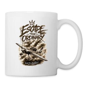 Pilot Vintage Spruch Aviation Graffiti Flugzeug - Tasse - Weiß - Rechts