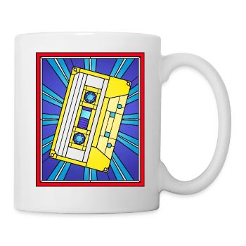 Stained Glass Cassette Tape Illustration - Mug - white - Right