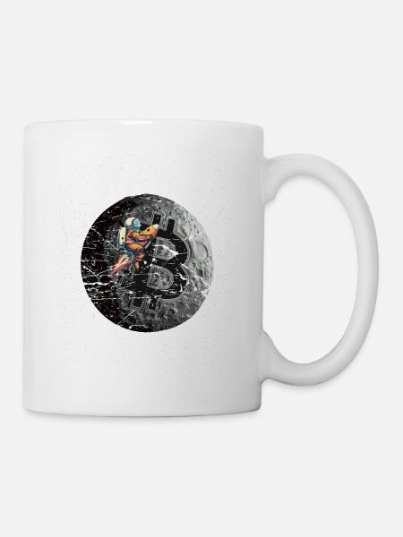 Bitcoin to the moon - Tasse - Weiß