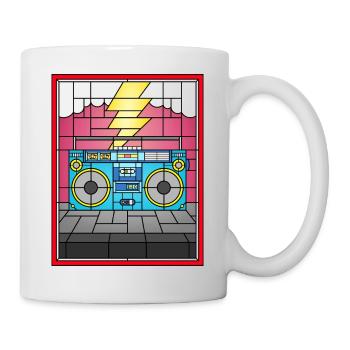 Stained Glass Boombox Illustration - Mug - white - Right
