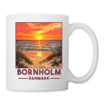 Ostsee Sonenuntergang Bornholm - Tasse - Weiß - Rechts