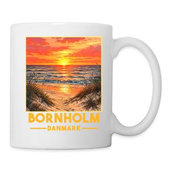Ostsee Sonenuntergang Bornholm - Tasse - Weiß - Rechts