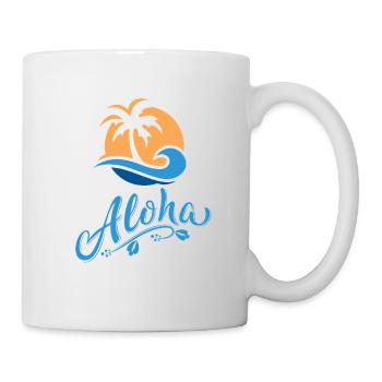 Aloha-Palme und vage Soleil - Tasse - Weiß - Rechts