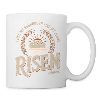 Aufgegangenes Sauerteig-Amen-Tee - Tasse - Weiß - Rechts