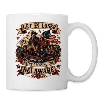 Crossing The Delaware Retro | Humor History USA - Mug - white - Right