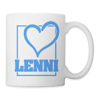 LENNI Herz Logo Shirt - Tasse - Weiß - Rechts