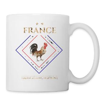 France vintage -LIBERTÉ ÉGALITÉ FRATERNITÉ  - Mug blanc - blanc - Droite