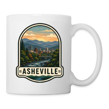 Asheville USA Urlaub Reisen Natur Kunst Stadt - Tasse - Weiß - Rechts