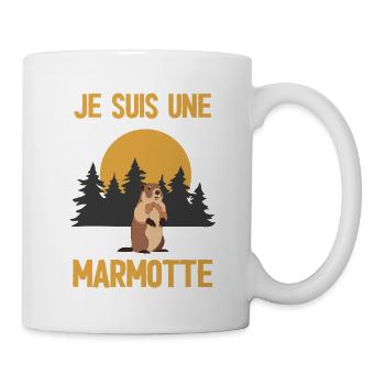 Je suis une marmotte - Mug blanc - blanc - Droite