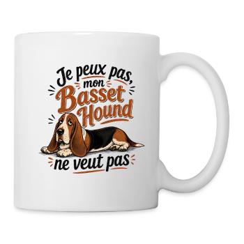 Basset Hound Décontracté - Mug blanc - blanc - Droite