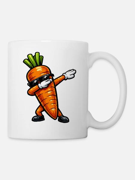 Dabbing Karotte / Möhre - Tasse - Weiß