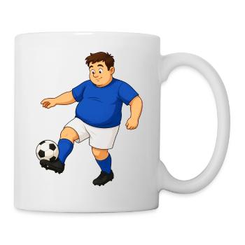Footballer with ball - Mug - white - Right