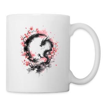 Sakura Dragon Ink Circle - Mug - white - Right