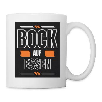 Bock auf Essen - Tasse - Weiß - Rechts