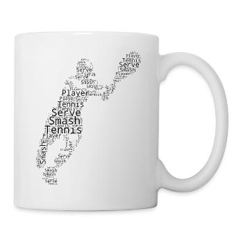 Idée cadeau pour un tennis avec tennis - Mug blanc - blanc - Droite