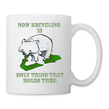 Signe écologique de l’ours polaire - Mug blanc - blanc - Droite