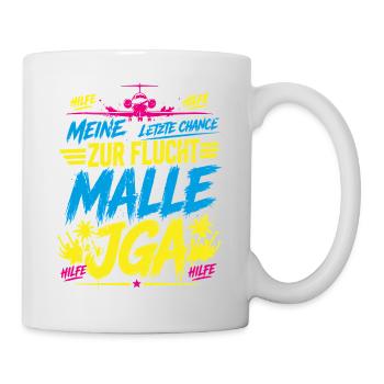 Malle 2026 JGA Meine letzte Chance zur Flucht - Tasse - Weiß - Rechts