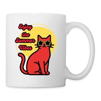 The cat that enjoys the summer - Mug - white - Right