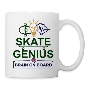 Skate Genius Brain à bord - Mug blanc - blanc - Droite