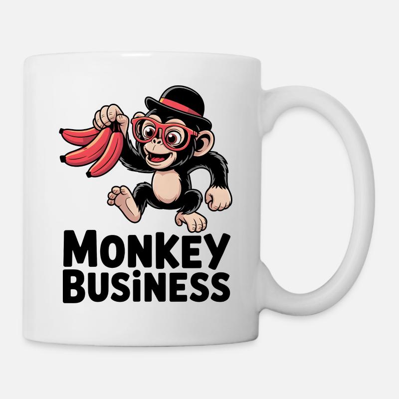 Affengeschäft - Tasse - Weiß