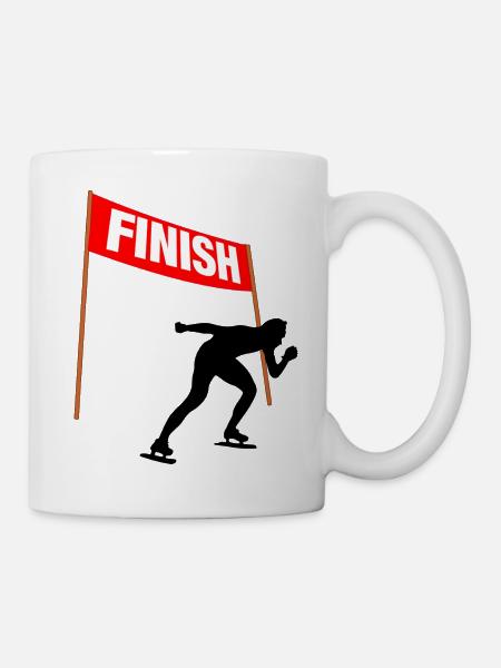 Eislauf-Ziellinie - Tasse - Weiß