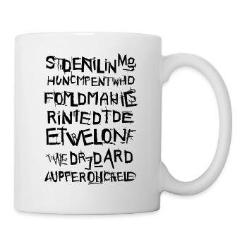 Silent Mind – Twisted Typography of Madness - Mug - white - Right