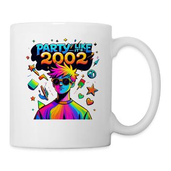 Neon Party 2002 Retro - Tasse - Weiß - Rechts