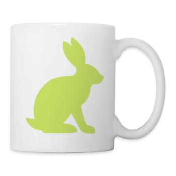 Hase Silhouette - Tasse - Weiß - Rechts