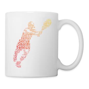 Geschenkidee für einen Tennis mit Tennis - Tasse - Weiß - Rechts