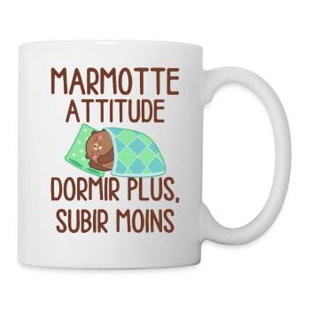 Marmotte Attitude Dormir Plus - Mug blanc - blanc - Droite