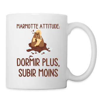 Marmotte Attitude Dormir Plus - Mug blanc - blanc - Droite
