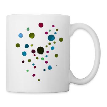 Dots Pattern - Dark Colors / Watercolor - Mug - white - Right