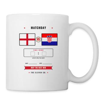 England vs Croatia Football Score Card - Mug - white - Right