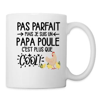 Poulet et poussins pastel - Mug blanc - blanc - Droite