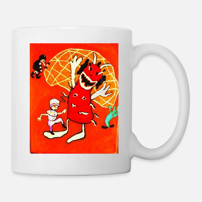 Das Monster ist gefangen - Tasse - Weiß