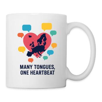 Multilingual hearts of Europe - Mug - white - Right