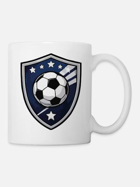 Soccer Shield Crest - Tasse - Weiß