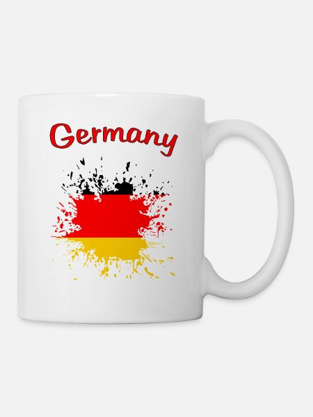 Deutschland, deutsche Flagge - Tasse - Weiß