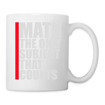 Les mathématiques La seule matière qui compte Nerd Mathe Logo - Mug blanc - blanc - Droite
