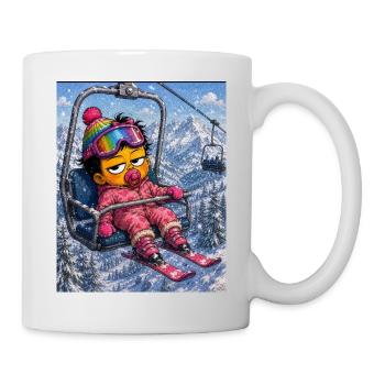 Colorful Skier Baby in Alps - Mug - white - Right