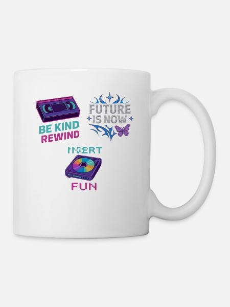 Zukunft Jetzt Retro Tape Design - Tasse - Weiß