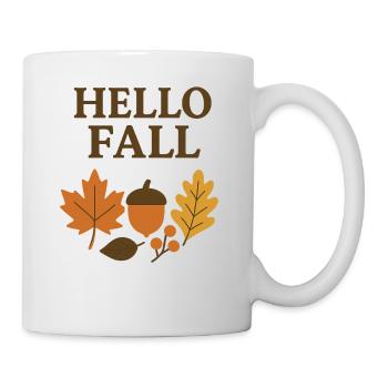 Hello Autumn: Foliage Acorn Design - Mug - white - Right