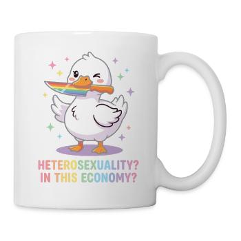 Pride Month LGBTQ – Heterosexualität in diesem Econom - Tasse - Weiß - Rechts