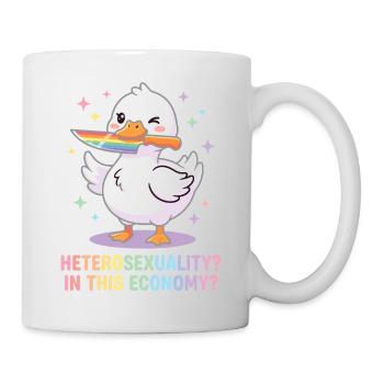 Pride Month LGBTQ – Heterosexualität in diesem Econom - Tasse - Weiß - Rechts