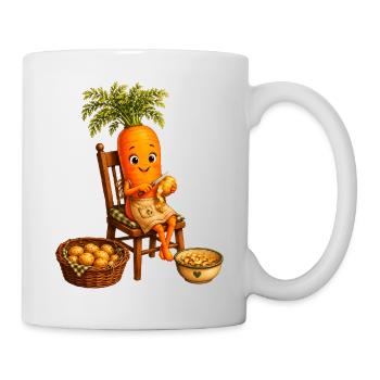 Carrot peels potatoes - Mug - white - Right