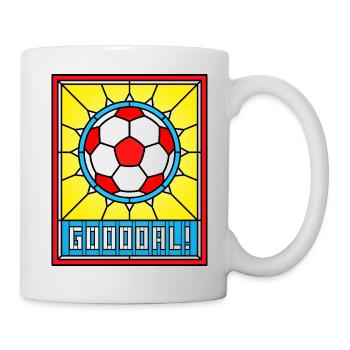 Stained Glass Soccer Ball Emblem - Mug - white - Right