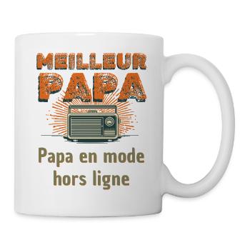 Cadeau Meilleur Papa en Mode Hors Ligne - Mug blanc - blanc - Droite