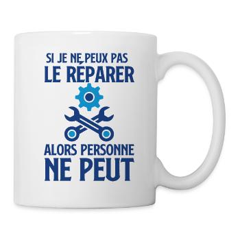Si je ne peux pas le réparer - Mug blanc - blanc - Droite