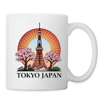 Tokyo Tower in the Cherry Blossom Circle - Mug - white - Right